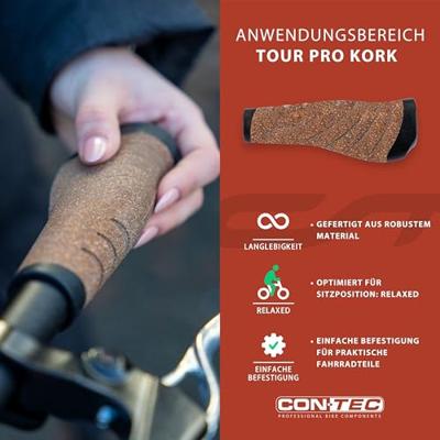 CONTEC handvatten "tour pro kork" ct grips tour pro cork 135 mm, cork
