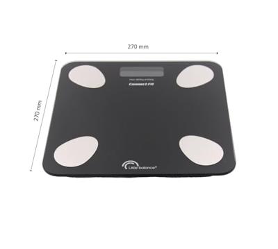 Personenweegschaal - LITTLE BALANCE - 8685 - Connect fit duo kit - Batterijen - Impedantiemeter + aangesloten springtouw - 190 kg/100 g - Zwart Personenweegschaal - LITTLE BALANCE - 8685 - Connect fit duo kit - Batterijen - Impedantiemeter + aangesloten springtouw - 190 kg/100 g - Zwart
