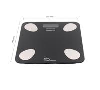 Personenweegschaal - LITTLE BALANCE - 8685 - Connect fit duo kit - Batterijen - Impedantiemeter + aangesloten springtouw - 190 kg/100 g - Zwart - thumbnail
