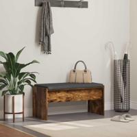 Halbank met kussen Gerookt eiken 80 x 38 x 46 cm - thumbnail