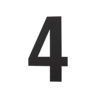 Intersteel | Huisnummer 4 | XL Hoogte 30cm | RVS/Mat Zwart - thumbnail