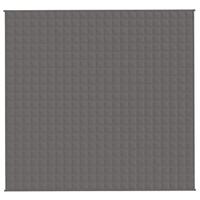 VidaXL Verzwaringsdeken 220x240 cm 11 kg stof grijs - thumbnail