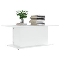 Salontafel 102x55,5x40 cm spaanplaat wit - thumbnail