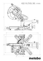 Metabo KGS 18 LTX BL 305 | Accu Afkortzaag | LTX | BL 305 | 18 V | Zonder accu&apos;s en lader | In doos - 614305850 - thumbnail