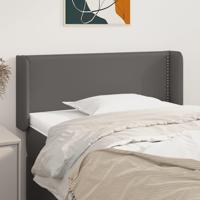 Hoofdbord met randen 103x16x78/88 cm kunstleer grijs - thumbnail