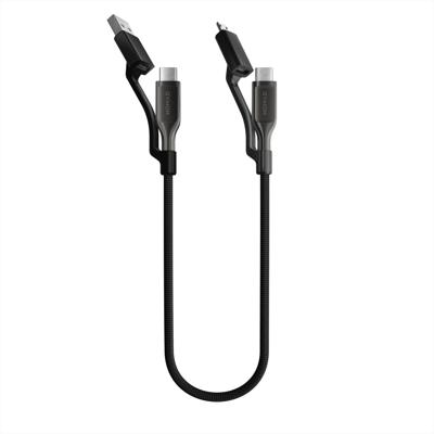 Nomad USB-C universeel Kevlar® kabel (0.3m/240W) - Carbide