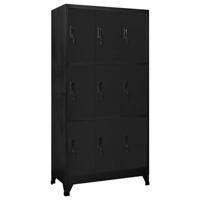Lockerkast 90x45x180 cm staal zwart - thumbnail