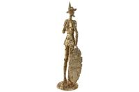 Decoratieve figuren Home ESPRIT Gouden Hars 10 x 10 x 37 cm - thumbnail