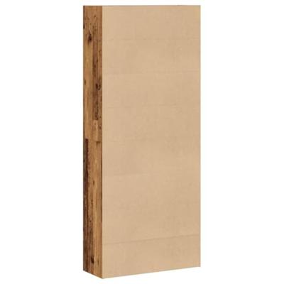 Boekenkast 80x30x189 cm bewerkt hout oud houtkleurig