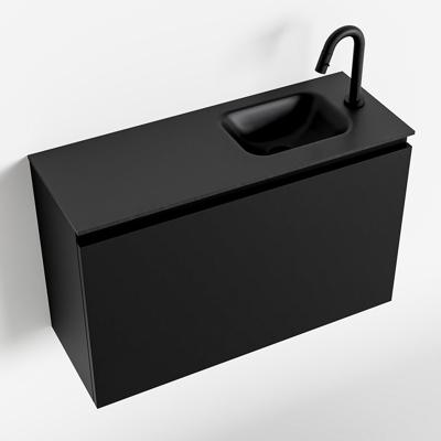 MONDIAZ OLAN 80cm toiletmeubel urban. LEX wastafel urban rechts 1 kraangat