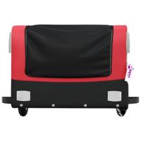 Fietstrailer 30 kg ijzer zwart en rood - thumbnail