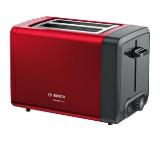 Bosch TAT4P424 Designline Broodrooster Zwart/Rood Bosch TAT4P424 Designline Broodrooster Zwart/Rood