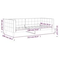 Slaapbank 90x190 cm fluweel donkergrijs - thumbnail