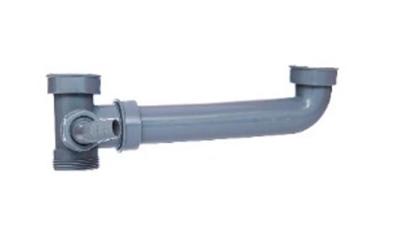 Kirchhoff ECO-SAVE kunststof dubbele spoelbakafvoeraansluiting, grijs, 1 1/2" x 40 mm, met 3/4" apparaataansluiting - 98837049