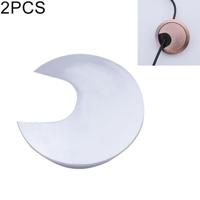2 PC'S Desk computer Desktop zink legering ronde thread vak gat cover gat diameter: 35mm (helder goud) - thumbnail