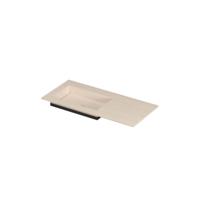 INK Post Wastafel keramische slab envelop bak links zonder kraangat 100x45x1 Travertin matt - thumbnail