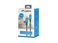 USB-C-kabel Lanberg CA-CMCM-45CU-0015-BK Blauw Zwart 1,5 m - thumbnail