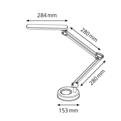 Bureaulamp hansa led 4 stars zwart