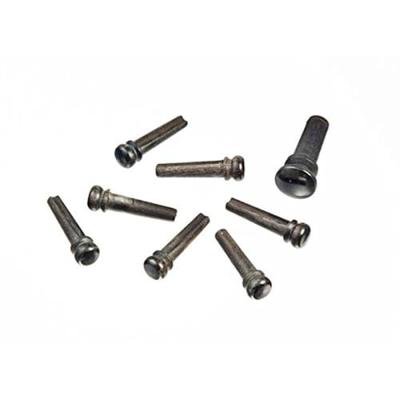 D&apos;Addario PWPS1 Wood Bridge Pins Ebony brugpinnen (set van 6)