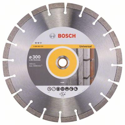 Bosch Accessoires diamantdoorslijpschijf expert for universal 300 x 20,00+25,40 x 2,8 x 12 mm 1st | op=op - 2608602570