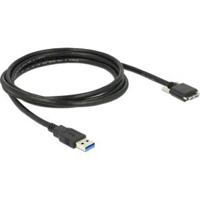 Delock 83598 Kabel USB 3.0 type A male > USB 3.0 type Micro-B male met schroeven 2 m - thumbnail