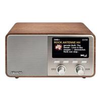 Albrecht DR 760 Radio DAB+, VHF (FM) DAB+, AUX, Bluetooth Behuizing van echt hout, Incl. luidspreker Hout, Bruin, Zilver - thumbnail