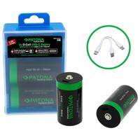 Set van 2 x Mono D oplaadbare batterijen, met USB-C aansluiting - Lithium Ion - 4000mAh - thumbnail