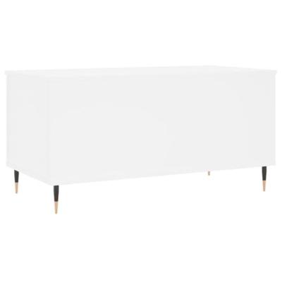 Salontafel 90x44,5x45 cm bewerkt hout wit - thumbnail