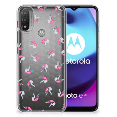TPU bumper voor Motorola Moto E20 | E40 Unicorns TPU bumper voor Motorola Moto E20 | E40 Unicorns
