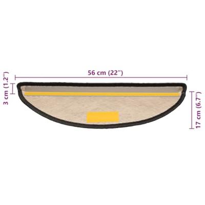 Trapmatten zelfklevend 15 st sisal-look 56x20 cm antracietkleur