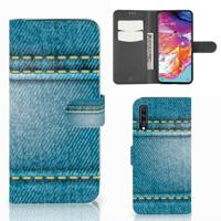 Samsung Galaxy A70 | Wallet Case | met Pasjes | Jeans - thumbnail