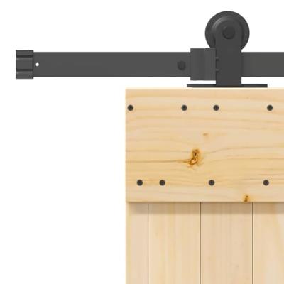 Schuifdeur met beslag 85x210 cm massief grenenhout