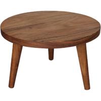 Kersten kruk hout rond 25.5x15cm bruin - thumbnail