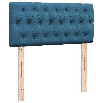 Ottoman bed met matras 90x190cm fluweel donkerblauw