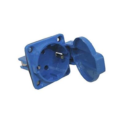 Plug-in base Solera 931131 Schuko Met deksel Blauw 250 V 16 A Ingebed, ingebouwd Plug-in base Solera 931131 Schuko Met deksel Blauw 250 V 16 A Ingebed, ingebouwd