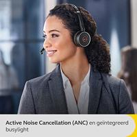 Jabra Evolve 75 Second Edition - UC On Ear headset Radiografisch, Bluetooth, Kabel Stereo Zwart Ruisonderdrukking (microfoon), Noise Cancelling Headset, Incl. - thumbnail