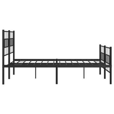 Bedframe met hoofd- en voeteneinde metaal zwart 120x200 cm