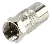 F-connector naar coax (IEC) female adapter - thumbnail