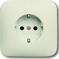 ABB 2CKA002013A4383 Geaard stopcontact IP20 Crème-wit, Parel-wit - thumbnail