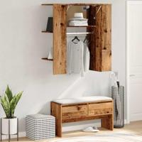 Halmeubel 97,5x37x99 cm bewerkt hout oud houtkleurig - thumbnail