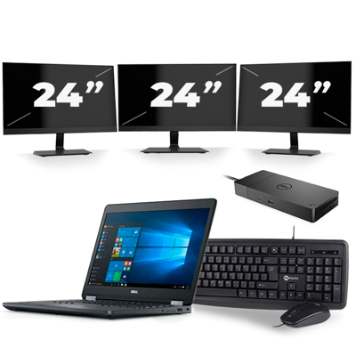 Dell Latitude E5470 - Intel Core i5-6e Generatie - 14 inch - 8GB RAM - 256GB SSD - Windows 11 + 3x 24 inch Monitor Dell Latitude E5470 - Intel Core i5-6e Generatie - 14 inch - 8GB RAM - 256GB SSD - Windows 11 + 3x 24 inch Monitor