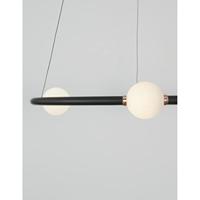 Lyora HanglampCelia zwart met wit rond horizontaal - 9820601 - thumbnail