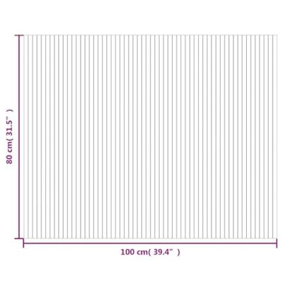 VidaXL Vloerkleed rechthoekig 80x100 cm bamboe grijs