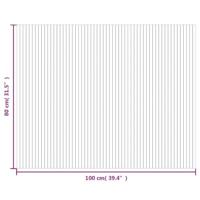 VidaXL Vloerkleed rechthoekig 80x100 cm bamboe grijs - thumbnail