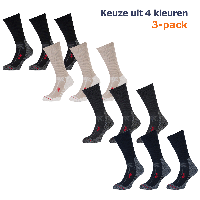 STAPP Wandelsokken Techno Boston All Season 3-pack Beige-39/42 - thumbnail