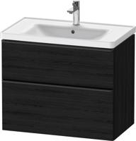 Badkamermeubelset Duravit D-Neo Wastafel Keramiek 80x48x62.5 cm Mat Eiken Zwart Duravit - thumbnail