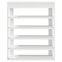 VidaXL Schoenenrek 80x30x98 cm bewerkt hout wit - thumbnail