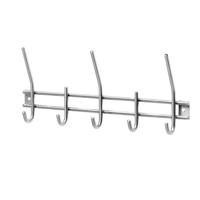 Kapstok 5 haken roestvaststaal geborsteld - thumbnail
