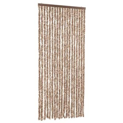 Vliegengordijn 56x185 cm chenille beige en donkerbruin