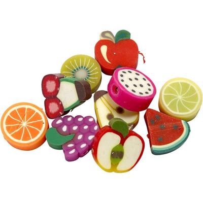 Creativ Company Figuurkralen, fruit, d 10 mm, gatgrootte 1,5 mm, ca. 60 stuk, 60 stuk/ 1 doos